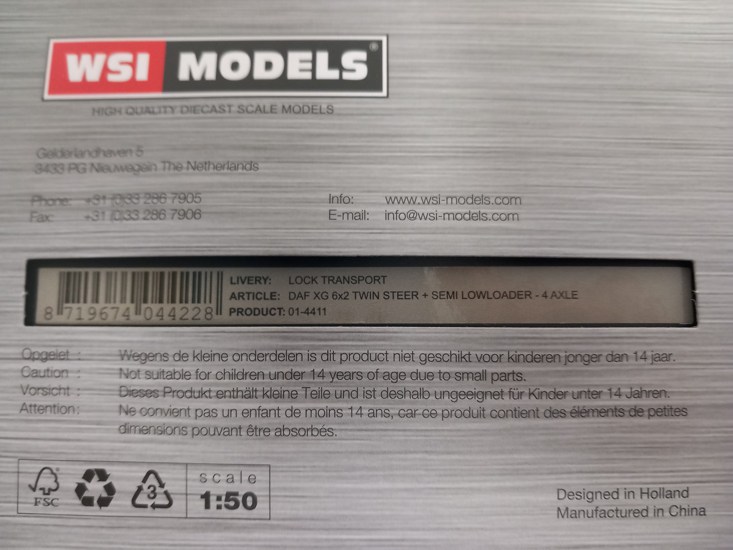 WSI 01-4411 LOCK TRANSPORT - DAF * LAST ONE *