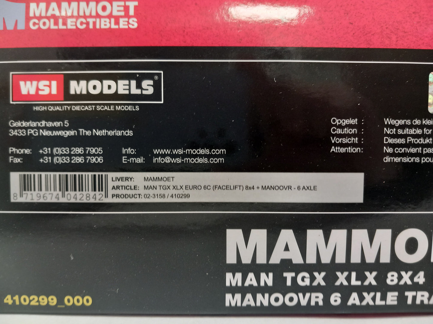WSI / MAMMOET 410299 TGX XLX - MAN