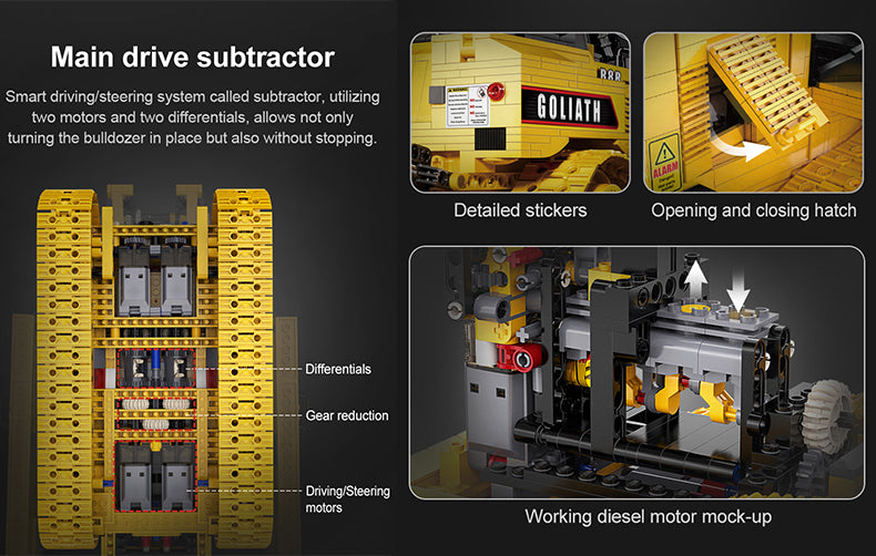 * FINAL REDUCTION * BUILDING BRICK SET CADA C61056W GOLIATH DOZER